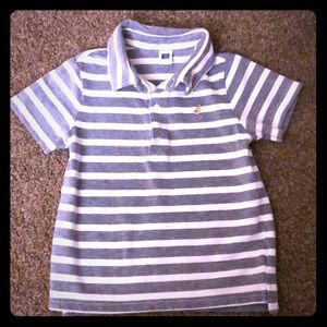 Janie and Jack boys navy and white striped polo